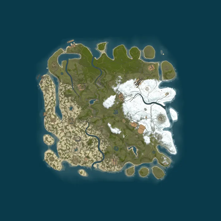 Map of RustGamingNation 1000x PvE [Events|Purge|Zombies|SkillTree]