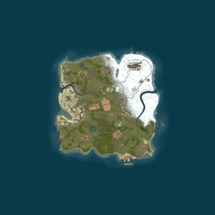Map of 2XRust.com | 2x solo • Fidays • No BP Wipes • Low Upkeep 