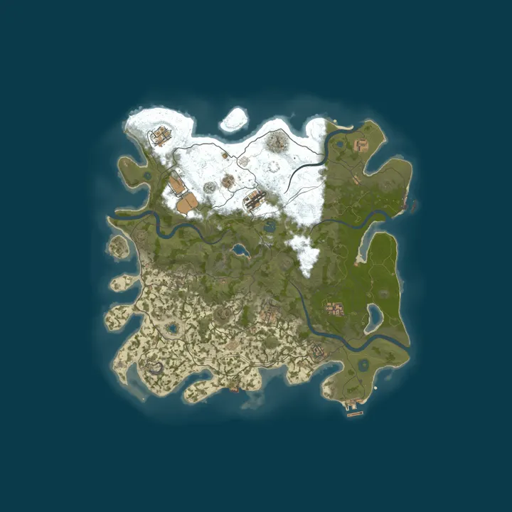 Map of PVE AQRUX RUST | X5 | SKILLS | QUEST | RAIDBASE | 15.10