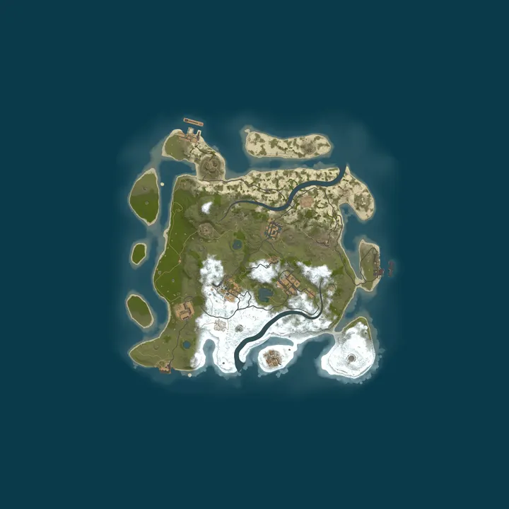 Map of RustedRoad Weekly|3X|TP|Modified Loot|NPC Bases|Kits|ShortNight