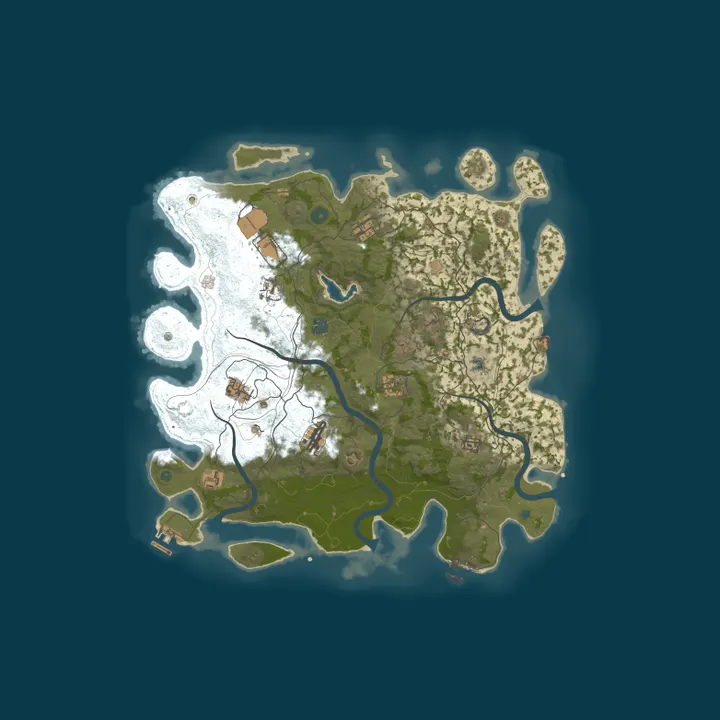 Map of [EU/GER] RustCore |5X Loot+/BP+/GunGame/Events/QoL/Clans|