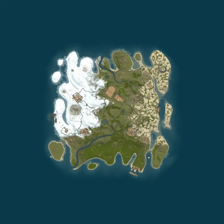 Map of MOJI RUST x500|MAX8|SKINS|LOOT++|KITS 16.10