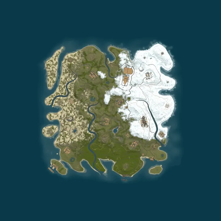 Map of WILDERNESS World of Rust | REBORN | MMORPG | PvE/PvP Hybrid
