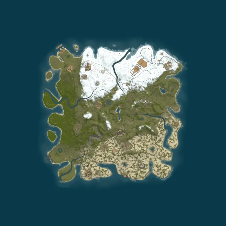 Map of Rust Classic Server x1