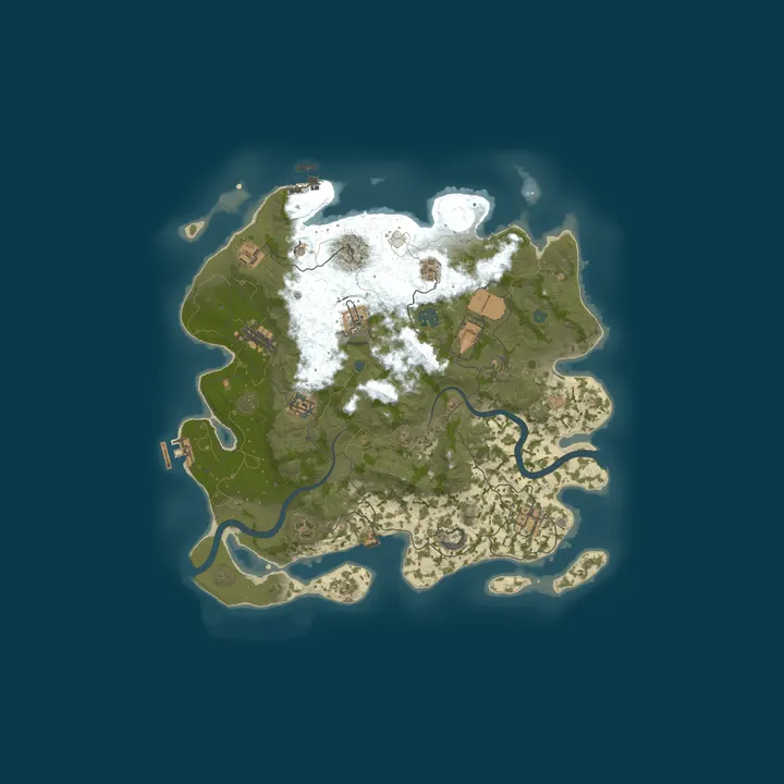 Map of [EU] Rust & Chill / 3x / Solo Only / weekly wipes / wiped 15/10