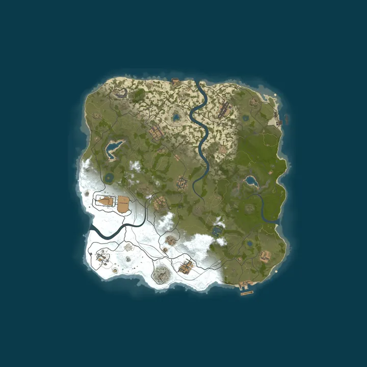 Map of [EU] RustyLife Main | Vanilla | Weekly