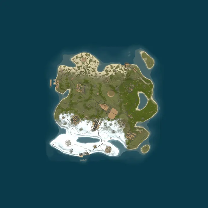 Map of BERRY RUST X5 | EVENTS | CUSTOM LOOT | INSTANT CRAFT