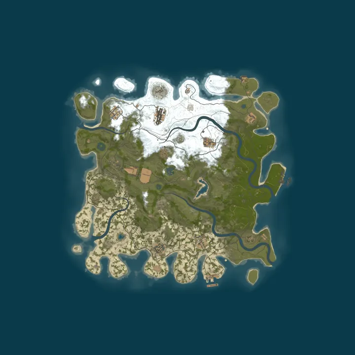 Map of A Shockbyte Rust Server