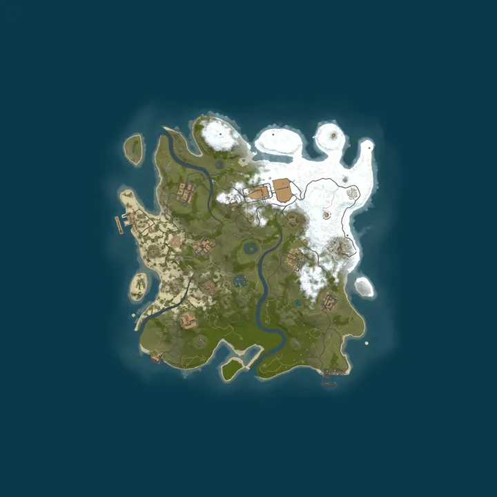 Map of A Shockbyte Rust Server
