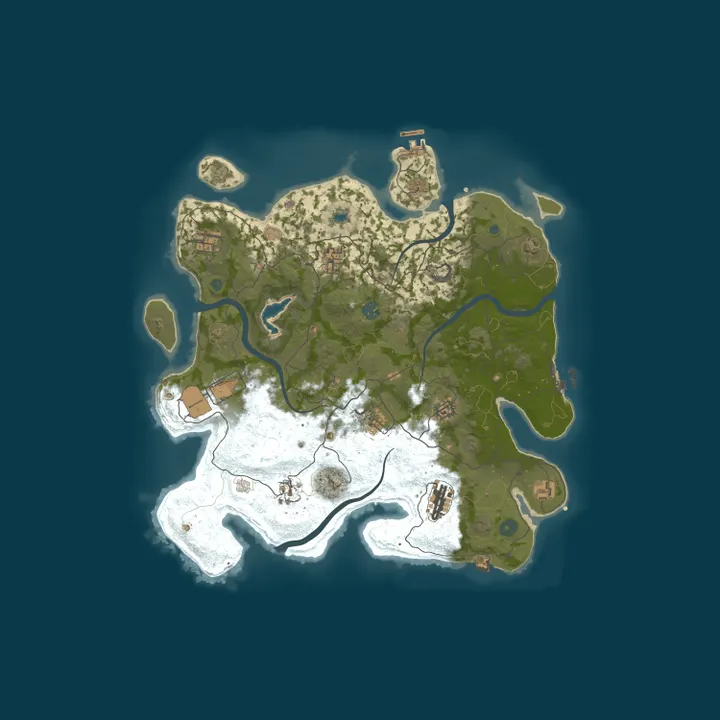 Map of A Shockbyte Rust Server