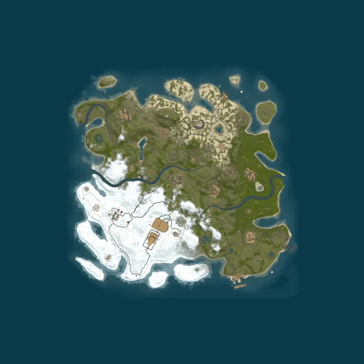 Map of CakeHosting Rust Server