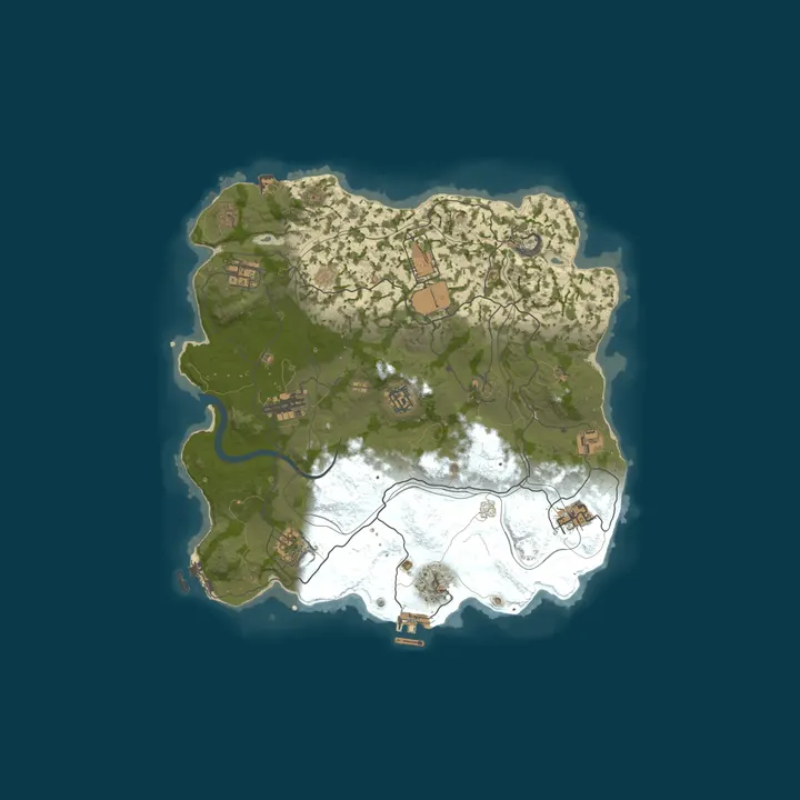 Map of WARBANDITS.GG 5X |Solo/Duo/Trio|Loot+|TP|Kits|x5 JUST WIPED
