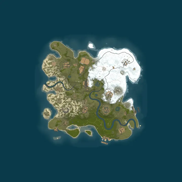 Map of Amateur World 2x Raidable Bases (New bases), 24h offline protec