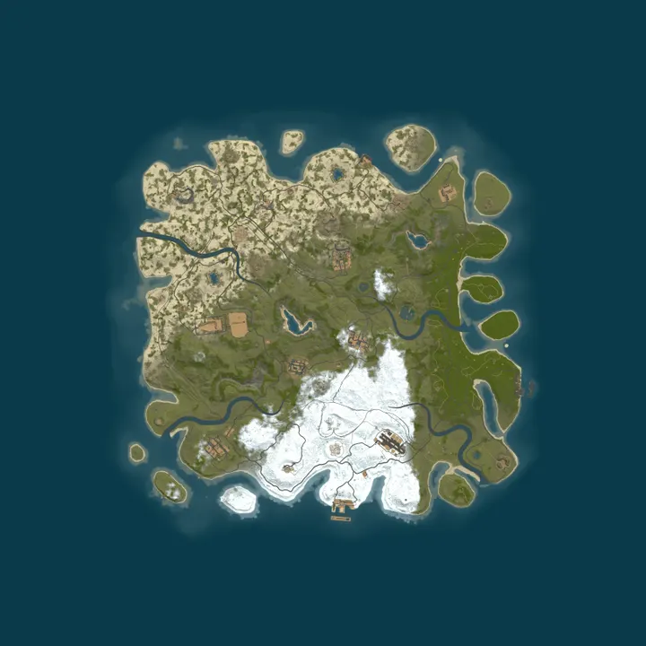 Map of Real Rust PVE Thursday Wipes