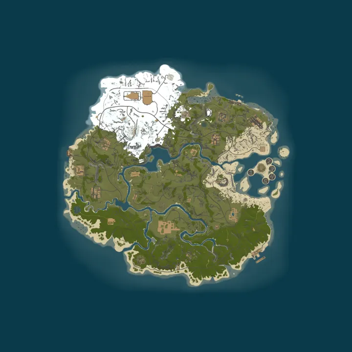 Map of Randum Rust 5x PVE |Raids|SkillTree|Events|Kits|Stats