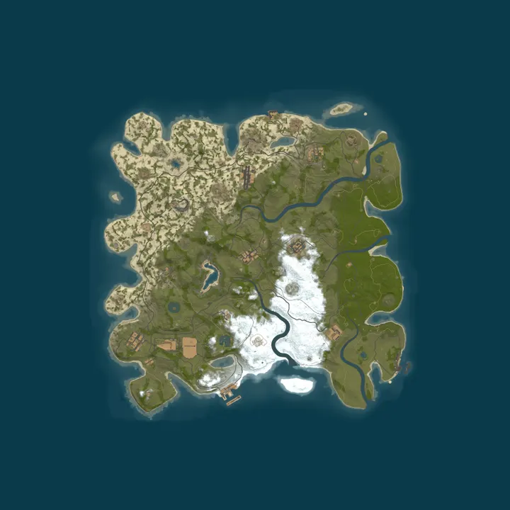 Map of TGZ Sanctuary - PVE with PVP Zones | Raid Bases | Vehicles