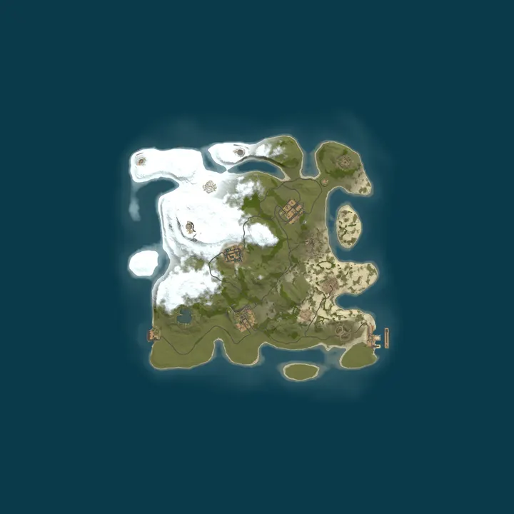 Map of DUST RUST | CLANS | LOOT+ x50x | Wipe 18.10