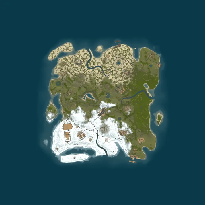 Map of [EU] AshRust 3x Monthly | QoL/Loot+ | Full Wiped