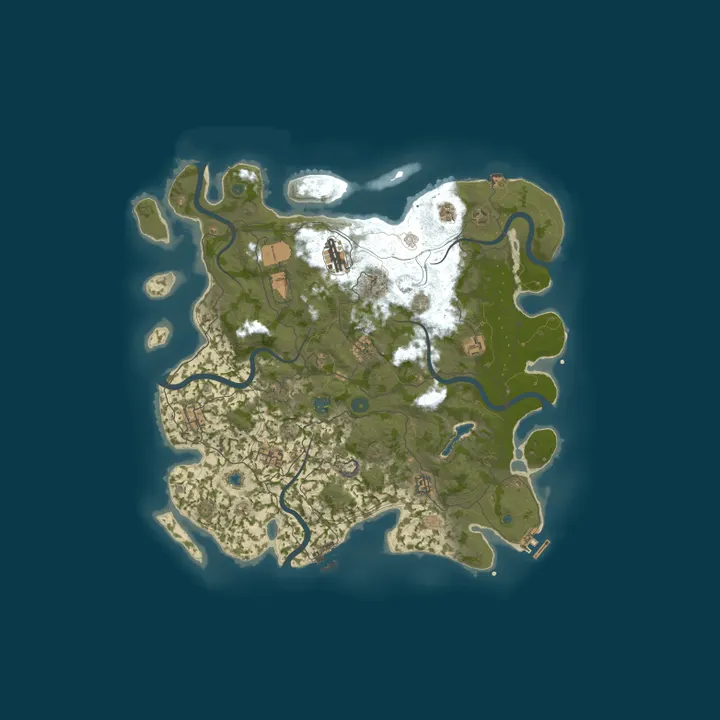 Map of RustGamingNation|EVERWILD|PvE|2x[Events|Zombies|SkillTree]