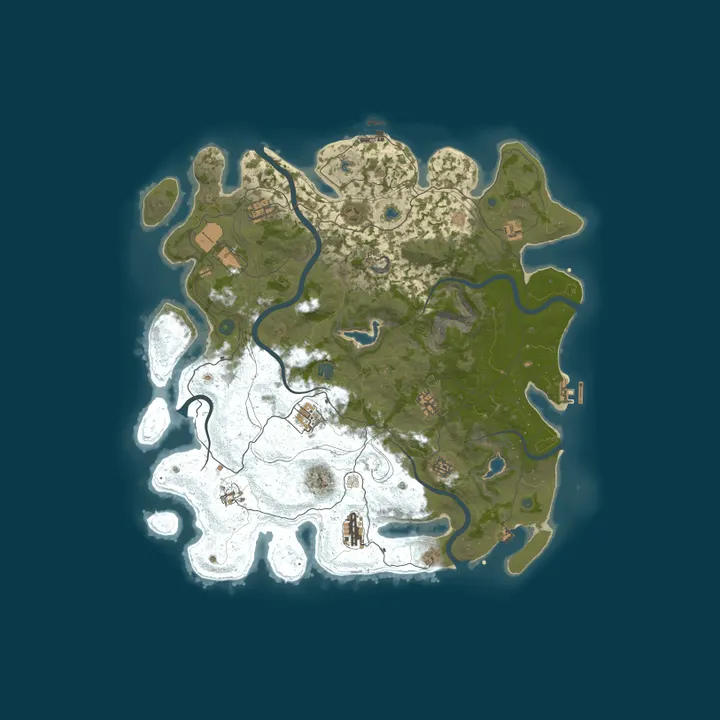 Map of [EU] DONTSHOOT PVP|PVE Flag Raidable Bases