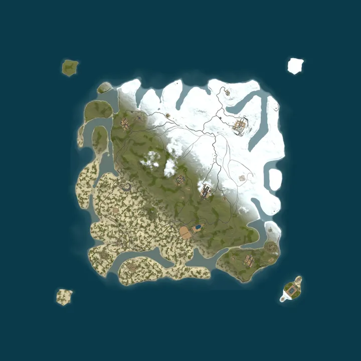 Map of RustSide Solo/Duo/Trio 2x | Next Wipe in 22 Min