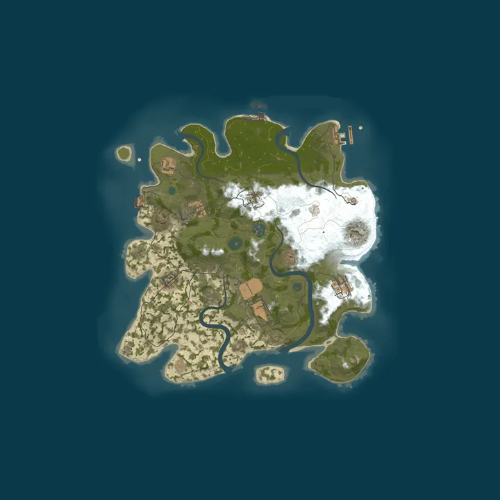 Map of RustSide Solo/Duo/Trio 2x | Next Wipe in 6 Hours