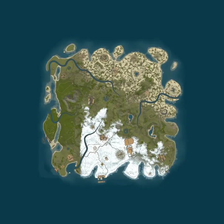 Map of Rust Life's Good PvE x10 + PvP Weekends | Kits | Wiped 17.10