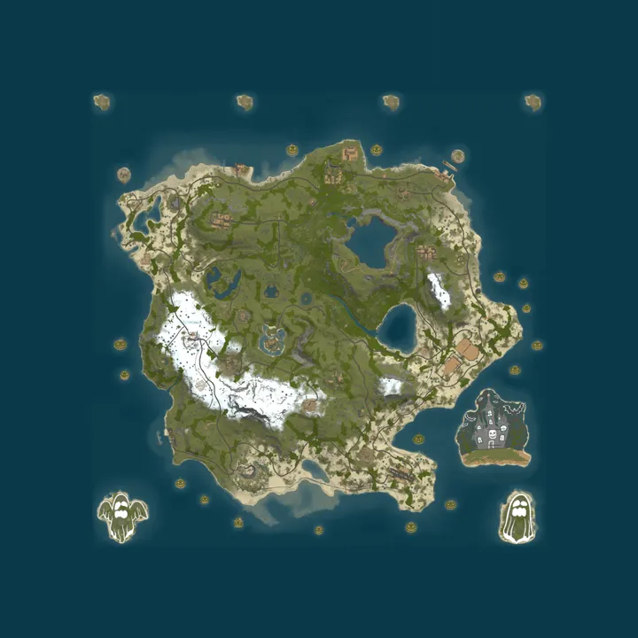 Map of Hex US ZEN 5x PVE | Skills | Jetpack | Quests | Raid Bases