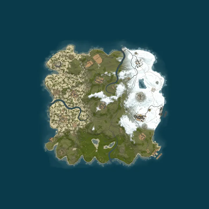 Map of Reddit.com/r/PlayRust - US Trio