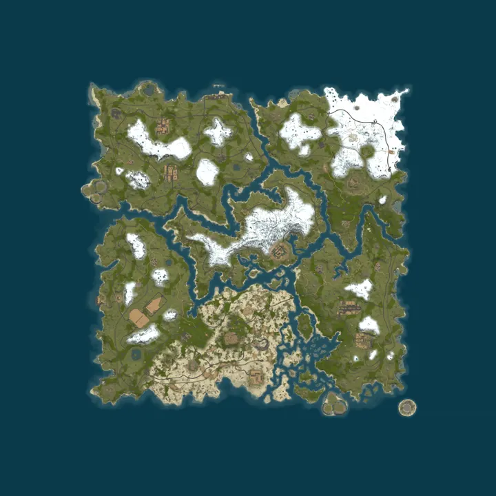 Map of [US] Salty Zombies PvE #1 | Skills | Raid | Quests | Jetpack | 
