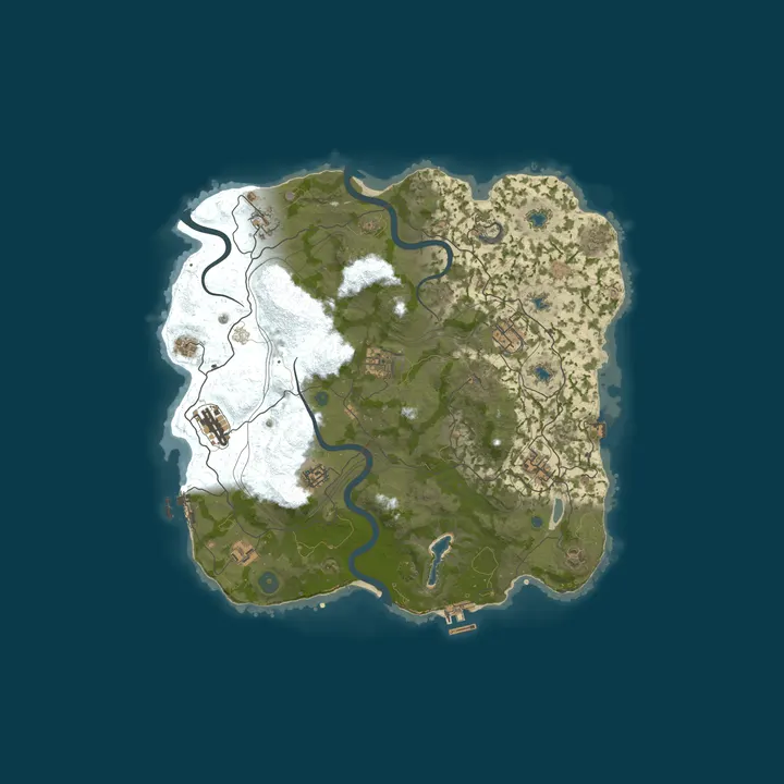 Map of Official OG Rust | NO TECH TREE | Back To The Basics FULL WIPED