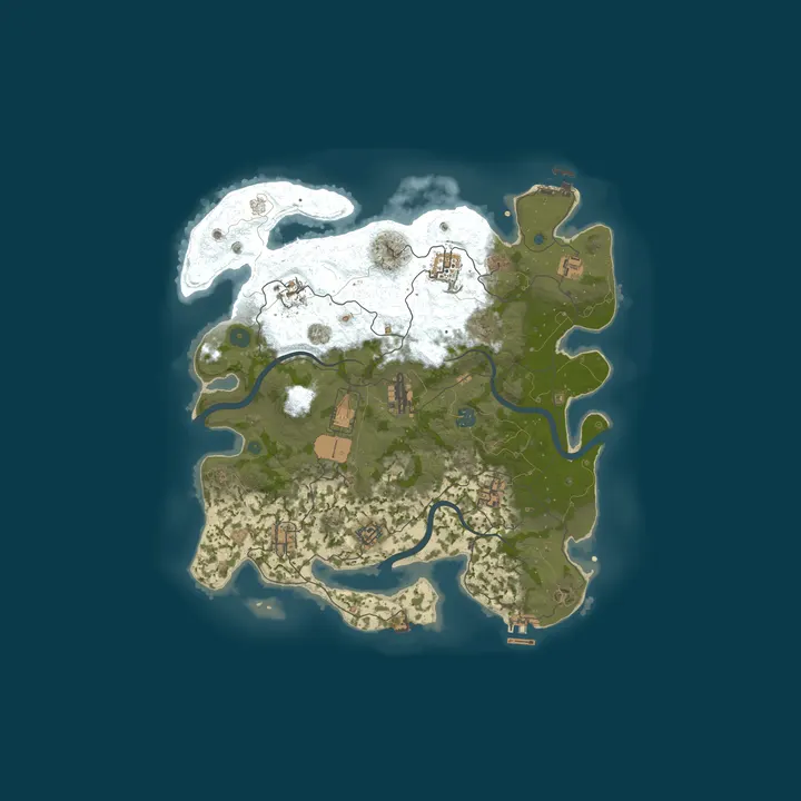 Map of [EU] MapleRust 2x Solo/Duo | 50% Upkeep | Raid Time