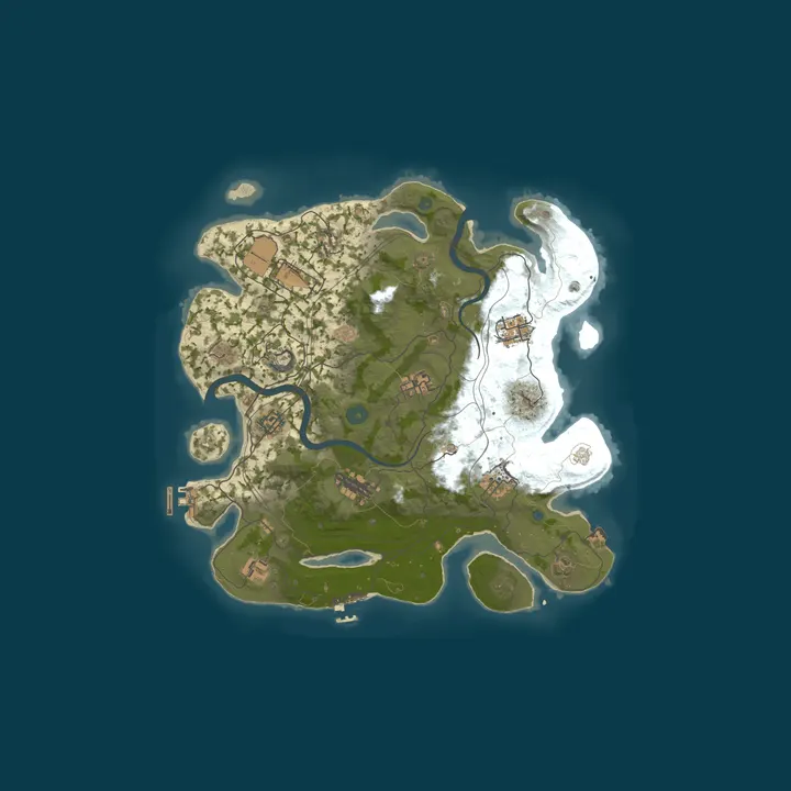 Map of EU RustChimera 2X|Solo/Duo|50% UPKEEP|SHARED BP|Biweekly