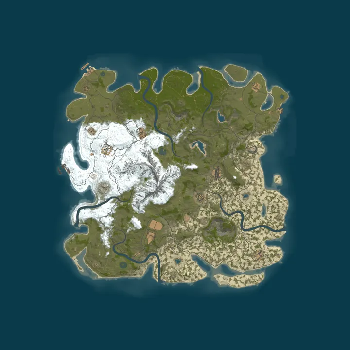 Map of My Rust server | Powered by AMP