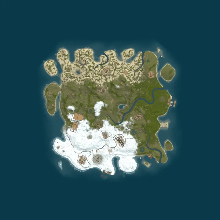 Map of Ev!L Rust server | Powered by AMP